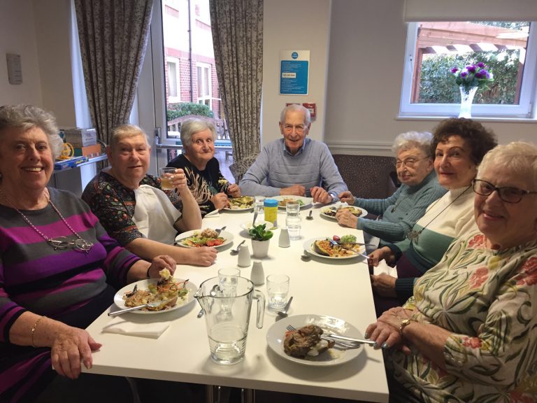 Tenants dining--Milne Court