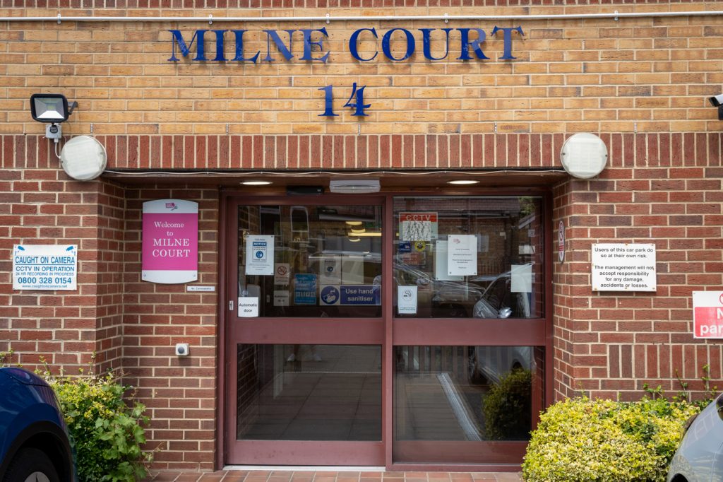 Entrance to Milne Court