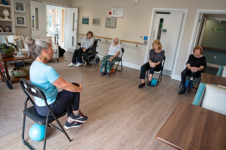 Exercise class at Cecil Rosen Court