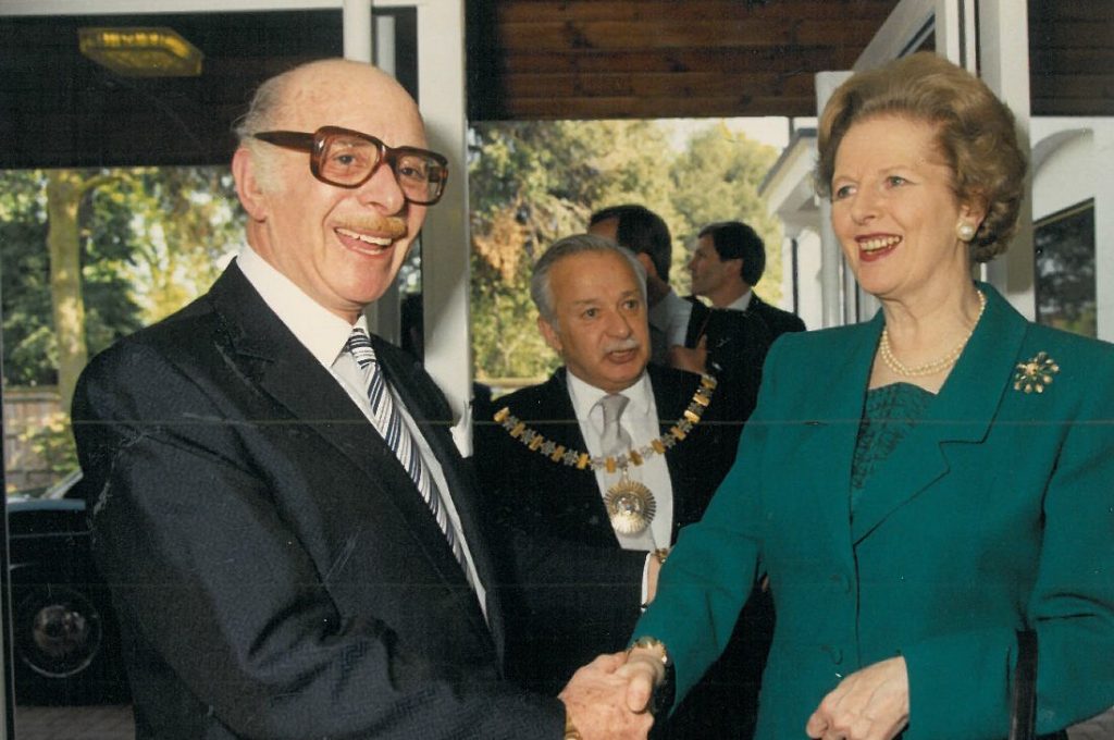 Cecil Rosen & Margaret Thatcher opening Fairacres