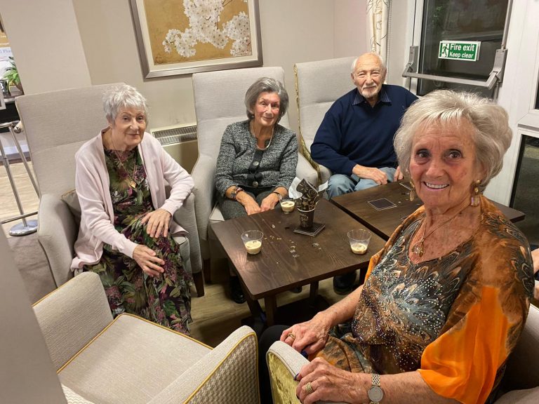 Tenants in lounge Cherry Tree Court